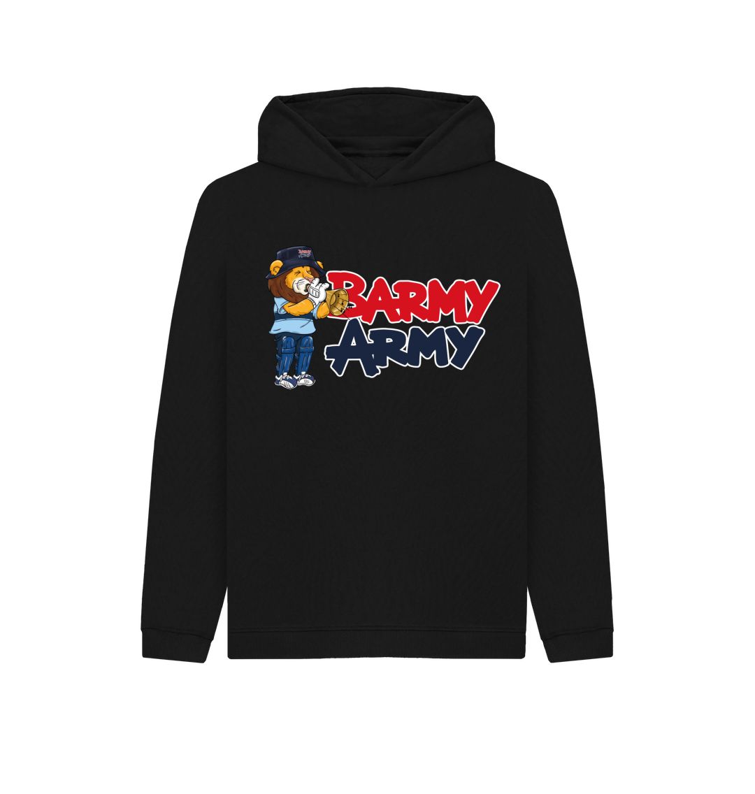 Black Barmy Army Trumpet Mascot Hoddy - Juniors