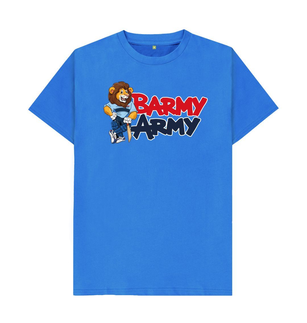 Bright Blue Barmy Army Mascot Tee -Men's