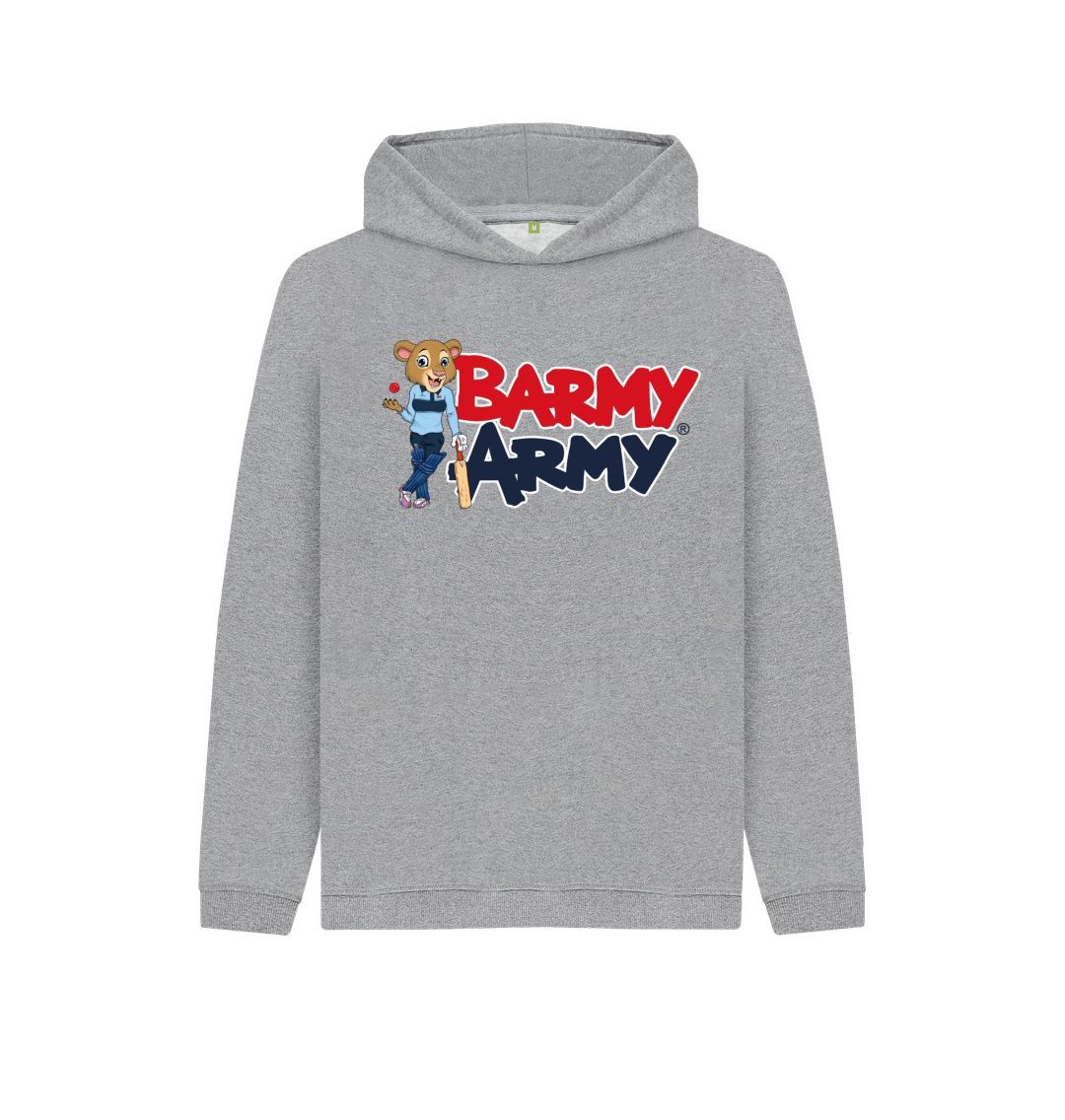Athletic Grey Barmy Army Mascot Pose Hoody - Junior