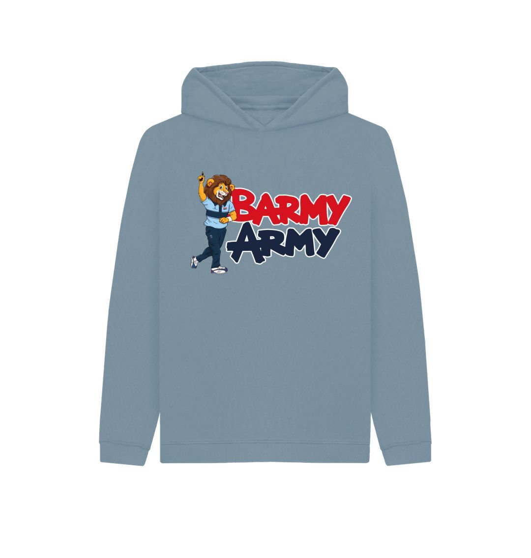 Stone Blue Barmy Army Mascot Send Off Hoody - Juniors