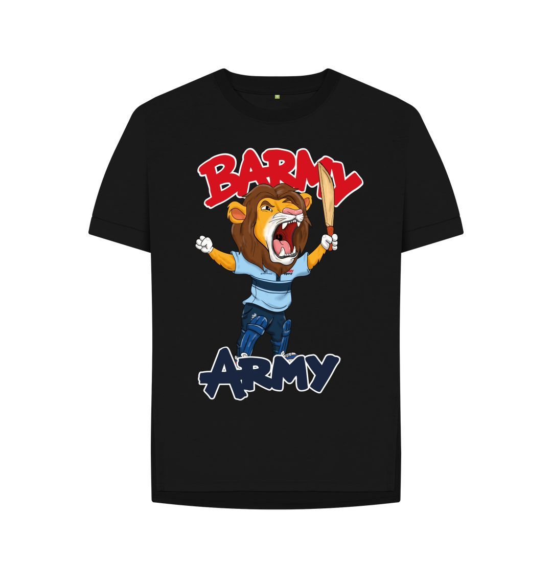 Black Barmy Army Mascot Ton Up Tees - Ladies