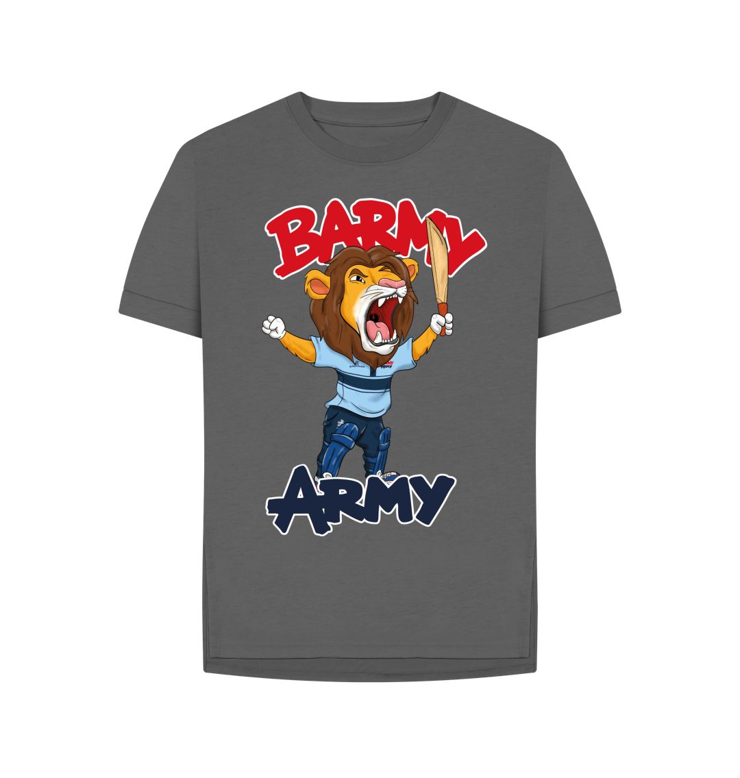 Slate Grey Barmy Army Mascot Ton Up Tees - Ladies