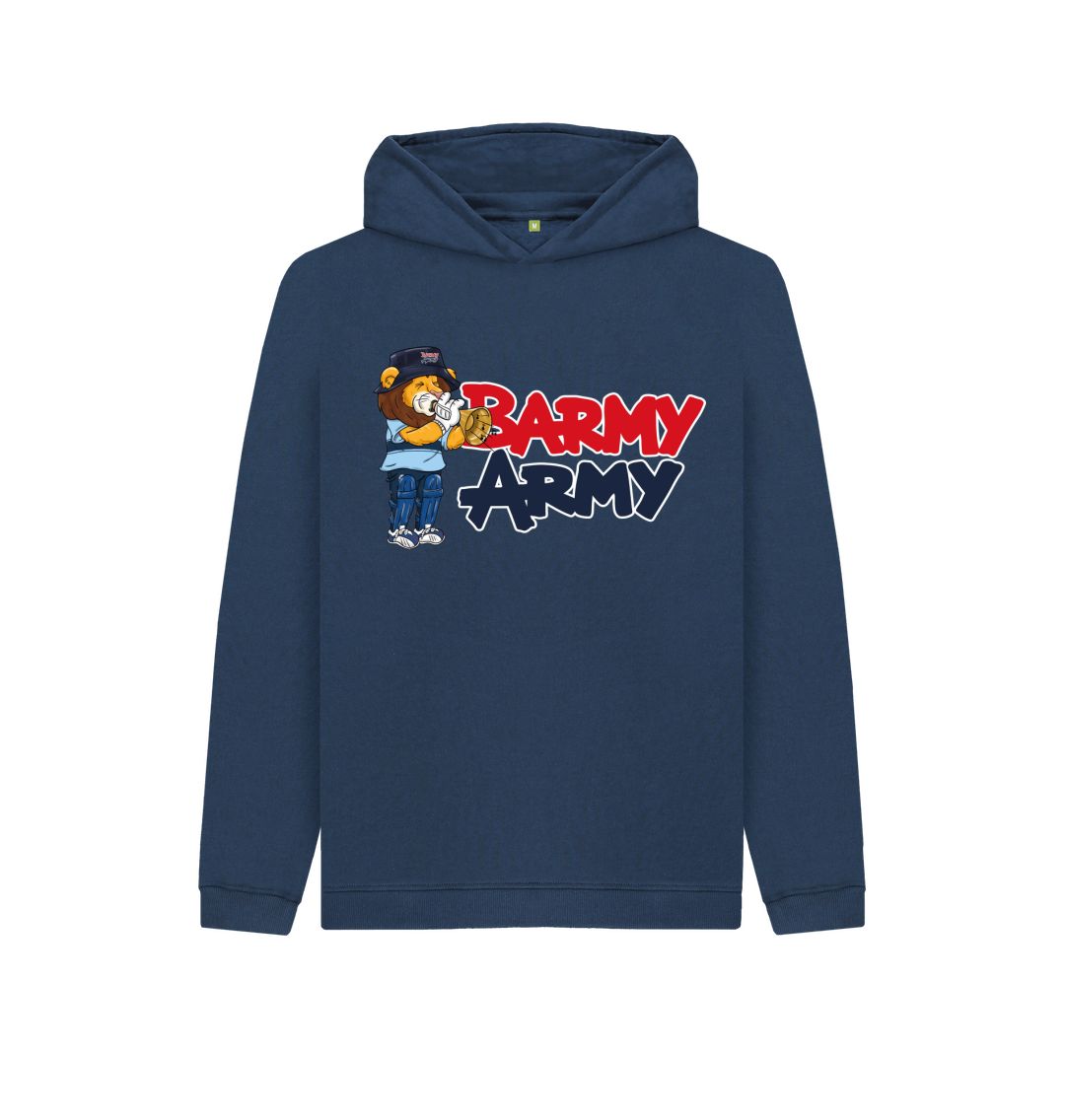 Navy Blue Barmy Army Trumpet Mascot Hoddy - Juniors