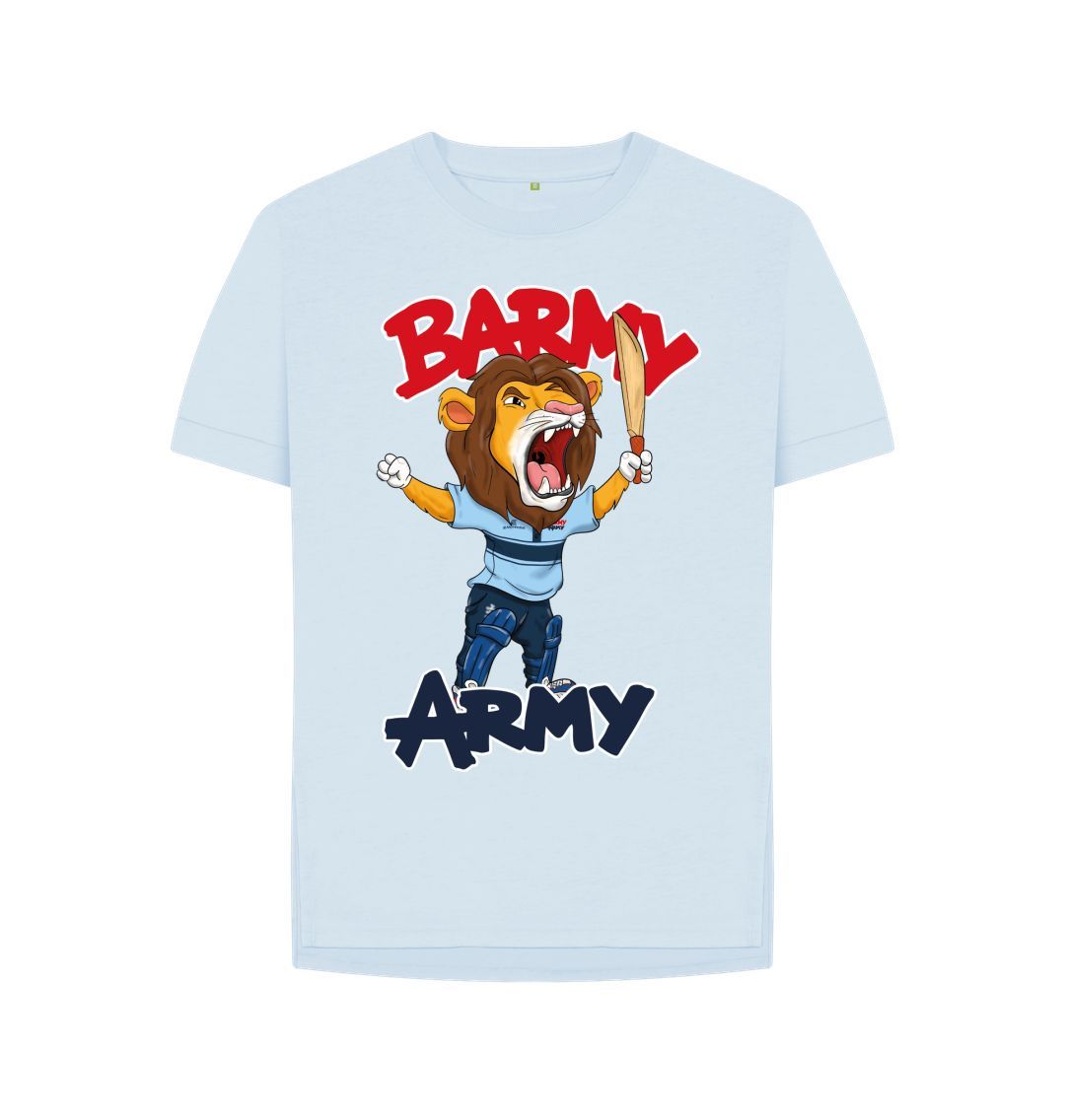 Sky Blue Barmy Army Mascot Ton Up Tees - Ladies