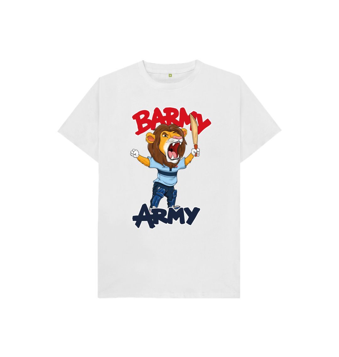 White Barmy Army Mascot Ton Up Tees - Juniors