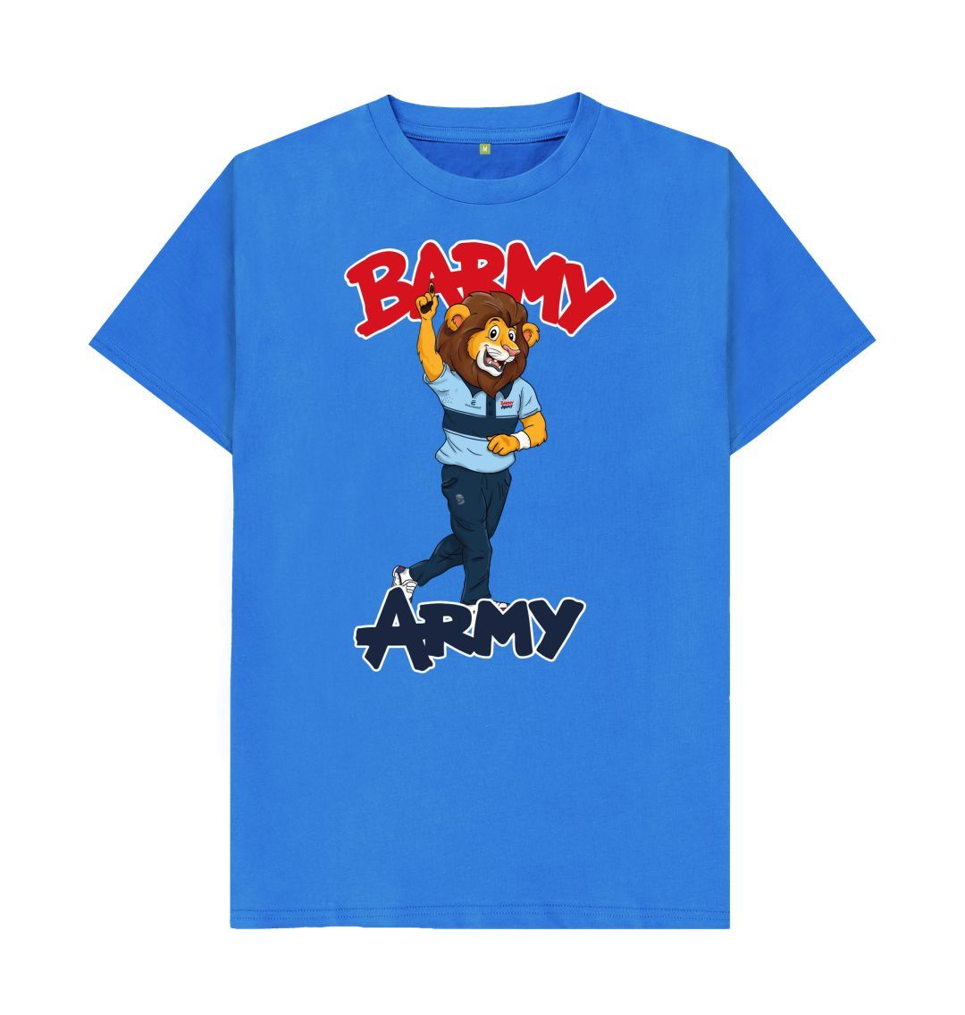 Bright Blue Barmy Army Mascot Send Off Tees - Men's