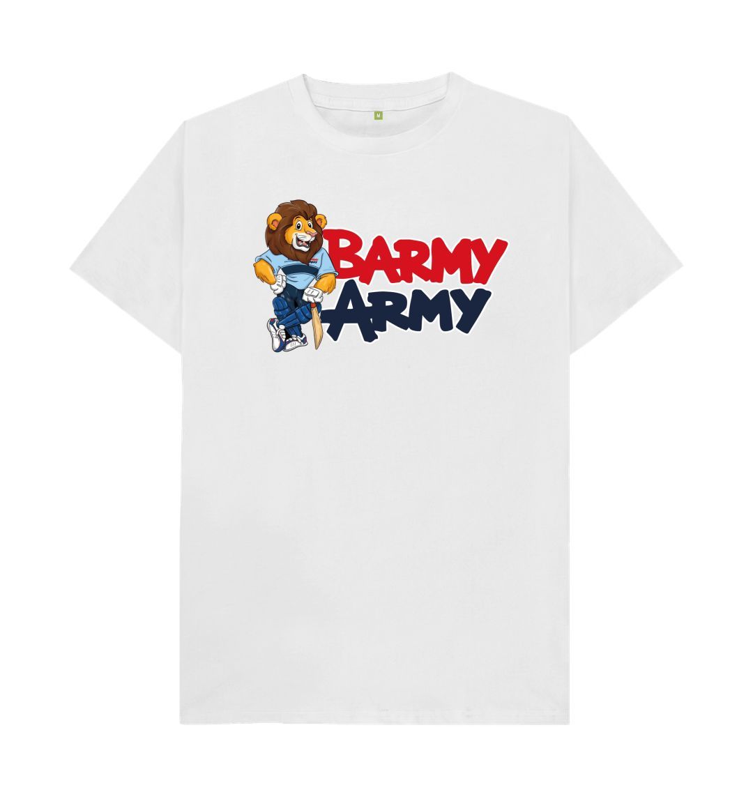 White Barmy Army Mascot Tee -Men's