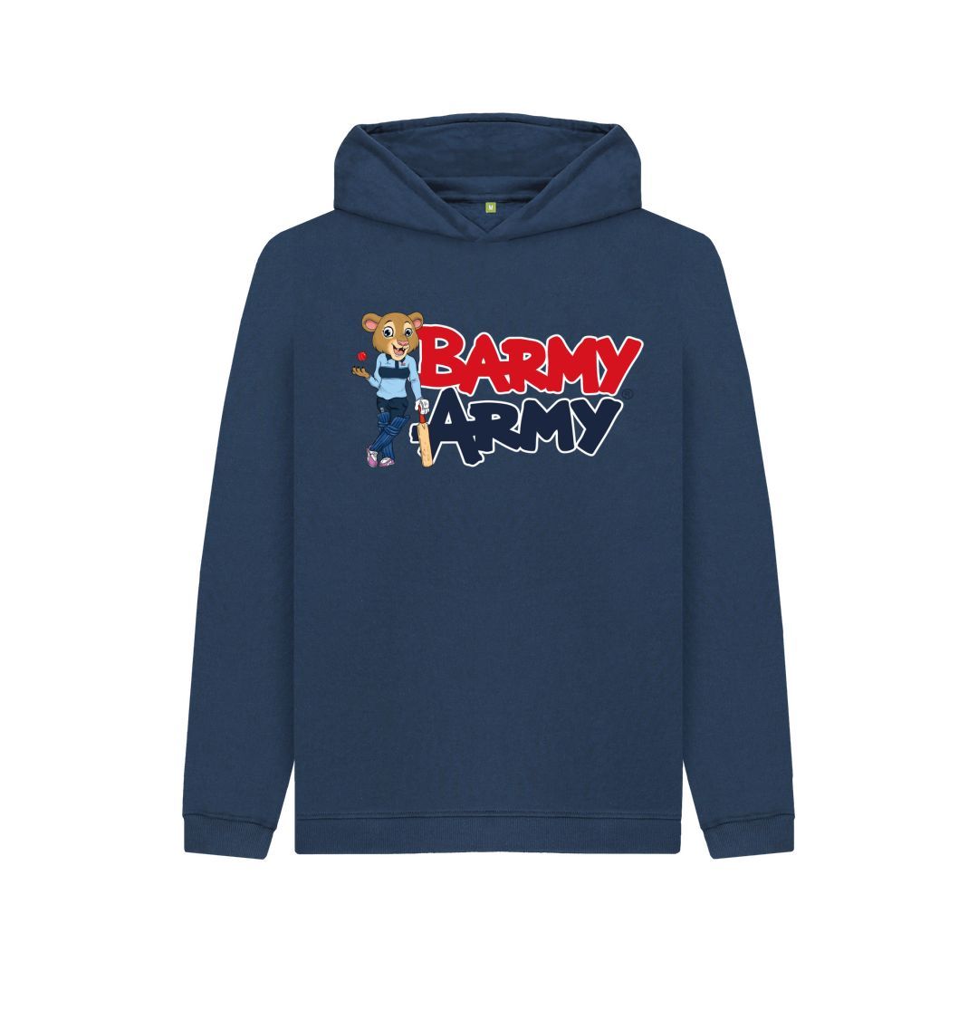 Navy Blue Barmy Army Mascot Pose Hoody - Junior