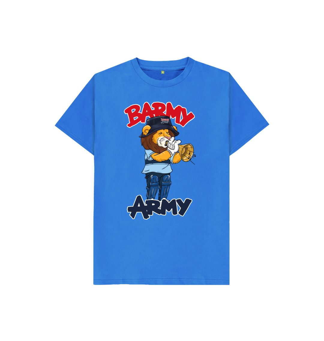 Bright Blue Barmy Army Trumpet Mascot Tees - Juniors